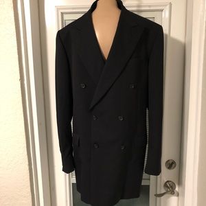 Men’s Burberry double breasted black suit 44 long
